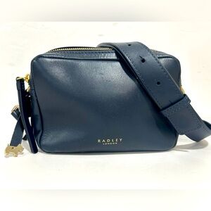 RADLEY LONDON leather Alba Place Crossbody bag in ink (navy blue)